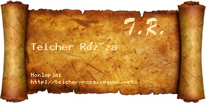 Teicher Róza névjegykártya